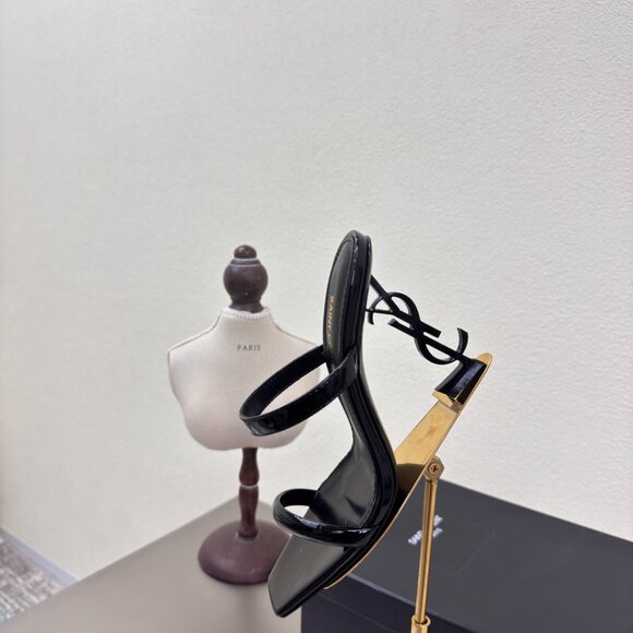 Exclusive Saint Laurent Black Opyum Stilettos - Picture 2 of 9